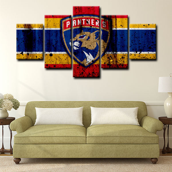Florida Panthers Symbol Canvas Wall Art