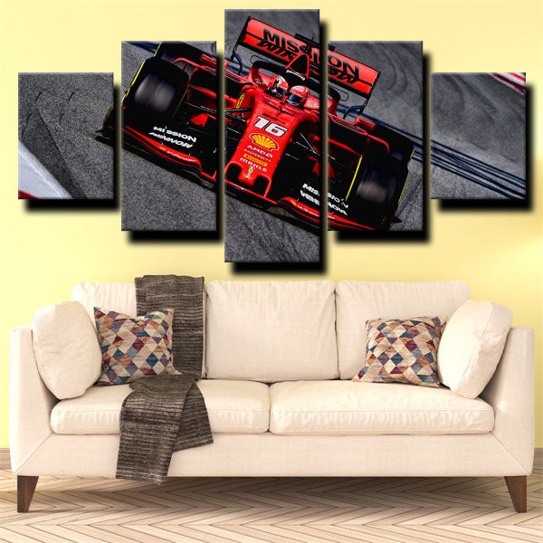 Formula 1 Car Ferrari Sf90 Red Canvas Wall Art