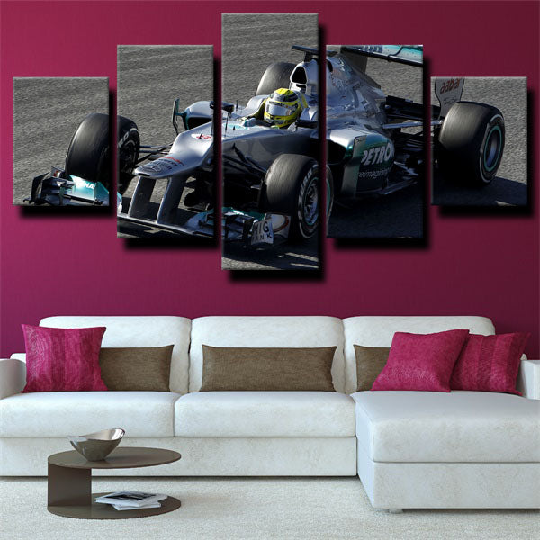 Formula 1 Car Mercedes Amg Canvas Wall Art