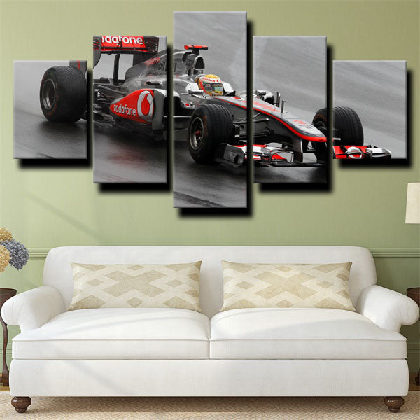 Formula 1 Red Car Mercedes Amg No.3 Canvas Wall Art