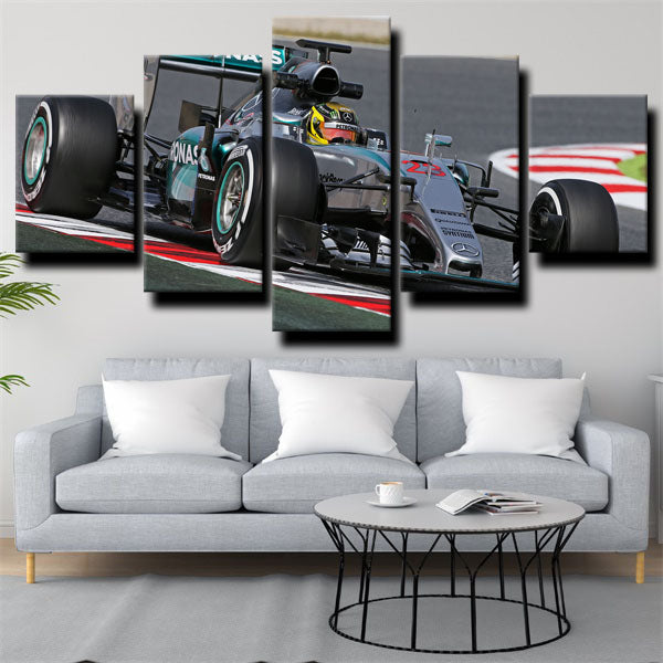 Formula 1 Car Mercedes W06 Hybrid Canvas Wall Art