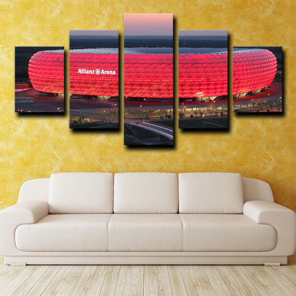 Fussball-Club Bayern Arena Red Canvas Wall Art