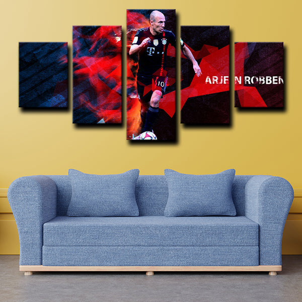 Fussball-Club Bayern Forward Glass Man Robben Canvas Wall Art