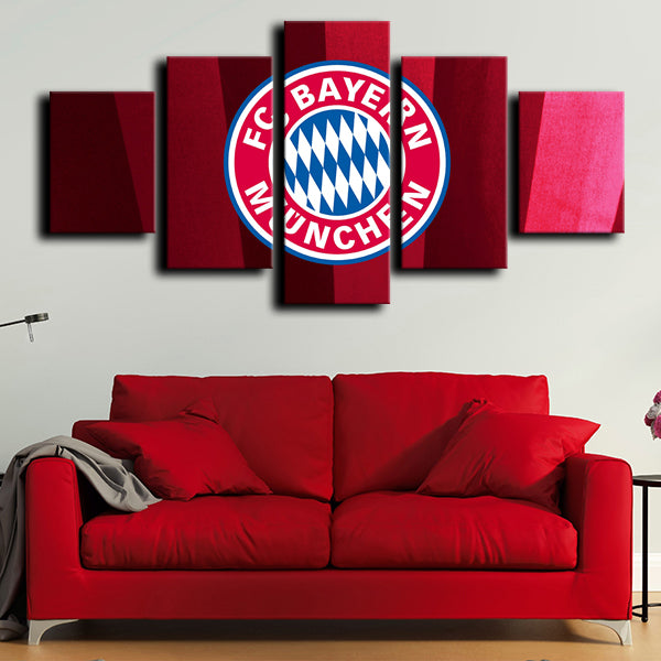 Fussball-Club Bayern Logo Crest Red Canvas Wall Art Fussball-Club Bayern Logo Crest Red Canvas Wall Art