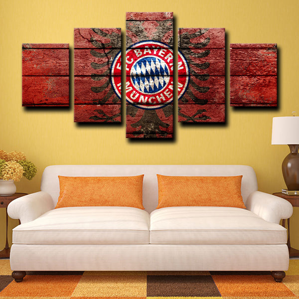 Fussball-Club Bayern Logo Emblem Canvas Wall Art