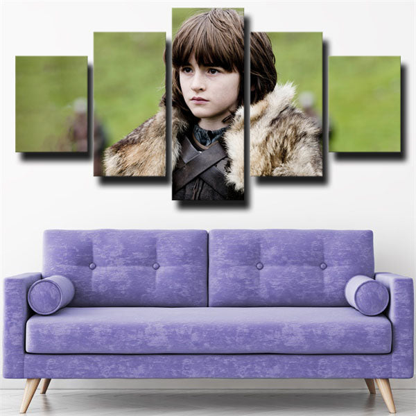 Game Of Thrones Bran Stark Green Canvas Wall Art