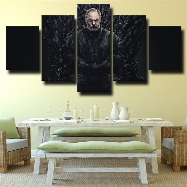 Game Of Thrones Davos Seaworth Black Canvas Wall Art