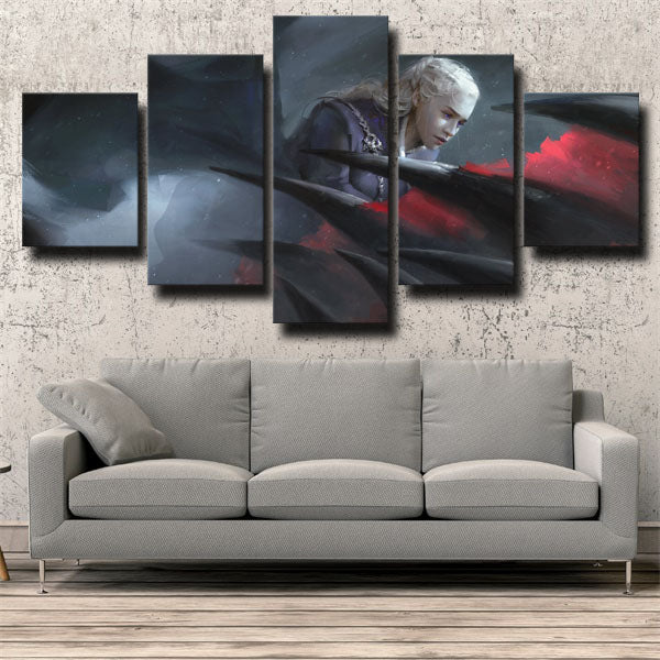 Game Of Thrones Khaleesi Daenerys Targaryen Canvas Wall Art