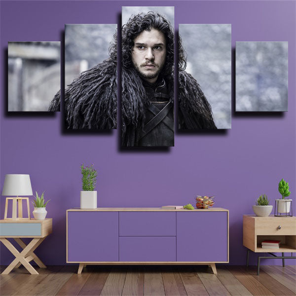 Game Of Thrones King Crow Jon Snow Canvas Wall Art