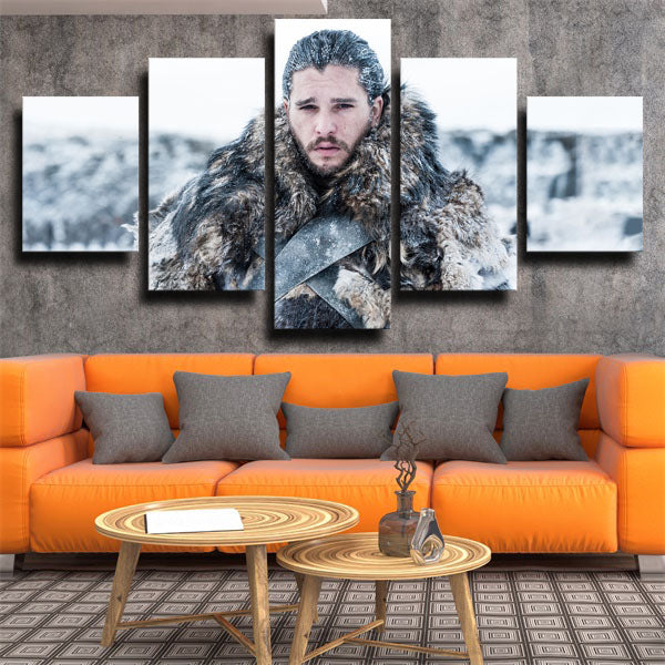 Game Of Thrones The Crow Come Over Jon Snow Canvas Wall Art