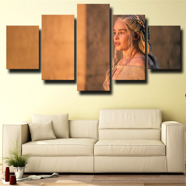 Game Of Thrones The Dragon Queen Daenerys Targaryen Canvas Wall Art