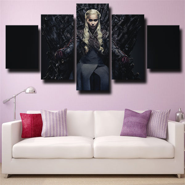 Game Of Thrones The Silver Queen Daenerys Targaryen Canvas Wall Art