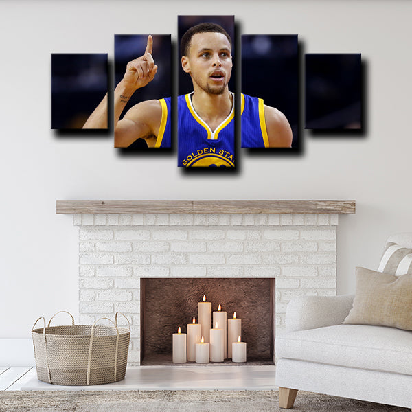 Golden State Warriors F – Ks The Sky Guard Stephen Curry Canvas Wall Art