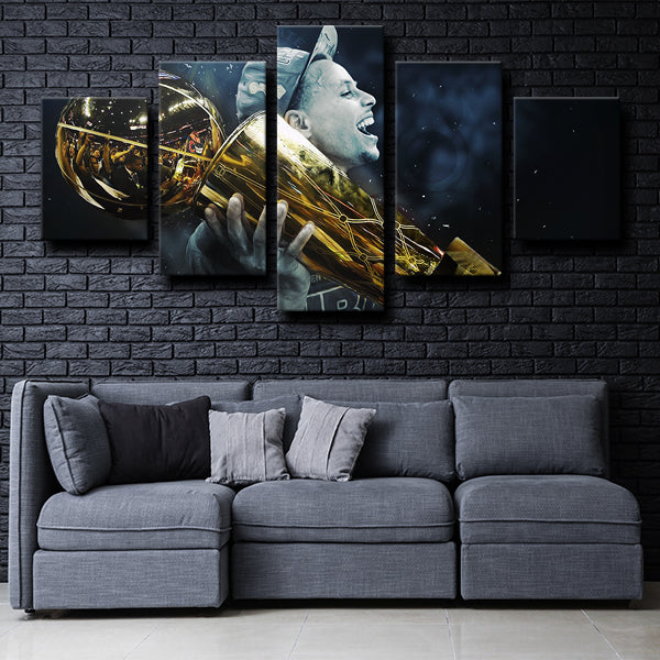 Golden State Warriors Full Back Baby-Faced Assassin Stephen Curry Canvas Wall Art