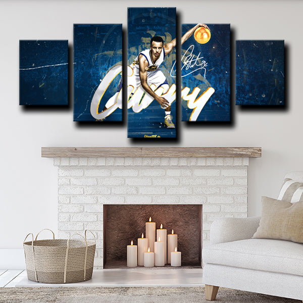 Golden State Warriors Guard Baby-Faced Assassin Stephen Curry Canvas Wall Art