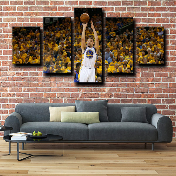 Golden State Warriors Guard Buddha Klay Thompson Canvas Wall Art