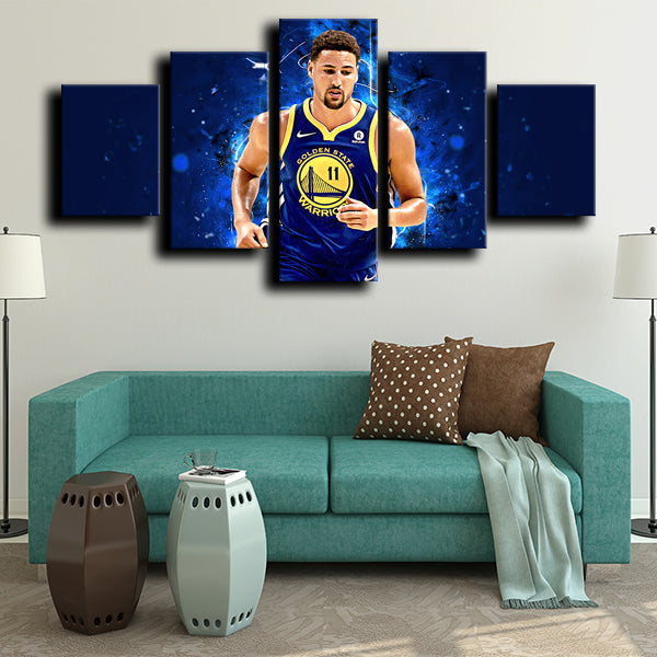 Golden State Warriors Guard Buddha Klay Thompson Canvas Wall Art
