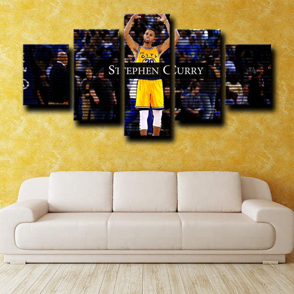 Golden State Warriors Guard Mvp Stephen Curry Canvas Wall Art