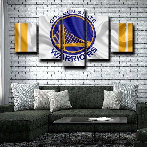 Golden State Warriors Logo Crest Canvas Wall Art