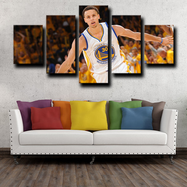 Golden State Warriors Rear Guard Chef Stephen Curry Canvas Wall Art