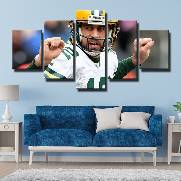 Green Bay Packers Cute Aaron Rodgers Canvas Wall Art
