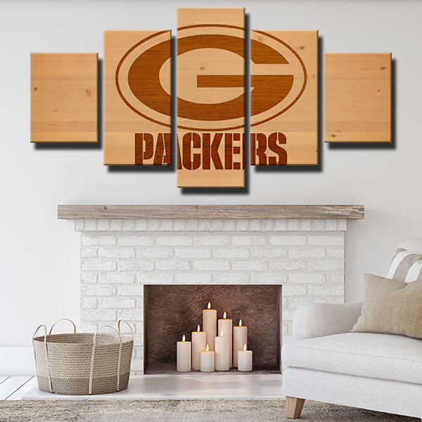 Green Bay Packers Log Emblem Canvas Wall Art