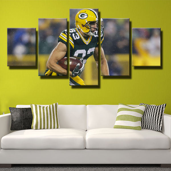 Green Bay Packers Wide Receiver Jeff Jenis Canvas Wall Art