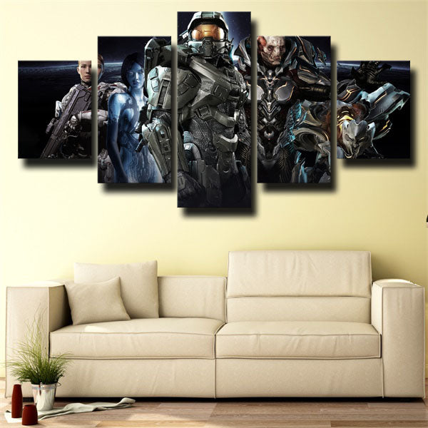 Halo Full Characters Canvas Wall Art