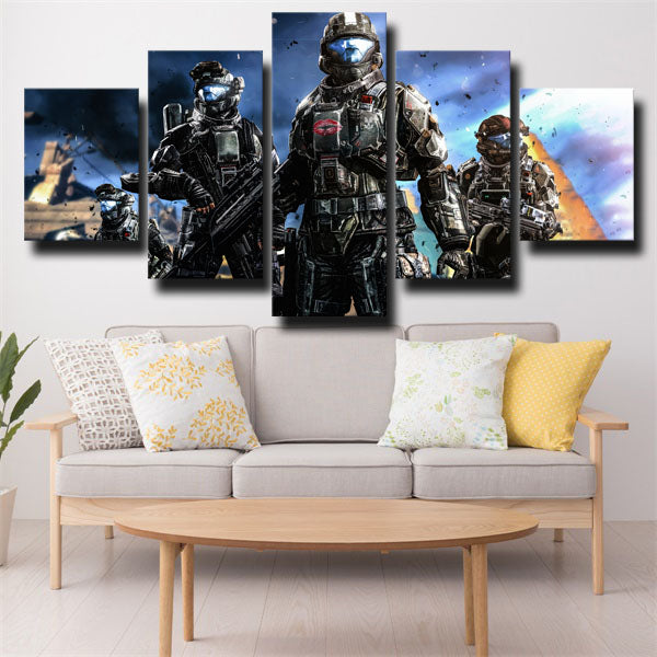 Halo Main Characters Canvas Wall Art