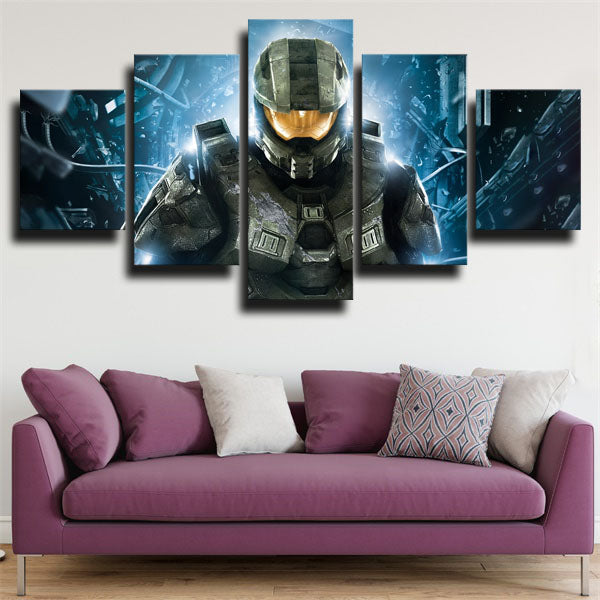 Halo Master Chief Science Fiction Canvas Wall Art