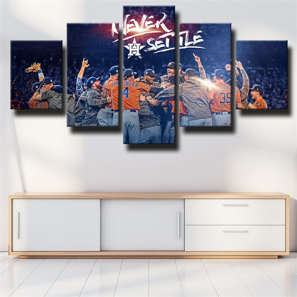 Houston Astros All Team Emblem Canvas Wall Art