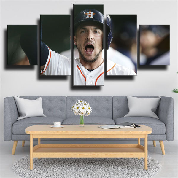 Houston Astros Infielder A-Breg Alex Bregman Canvas Wall Art