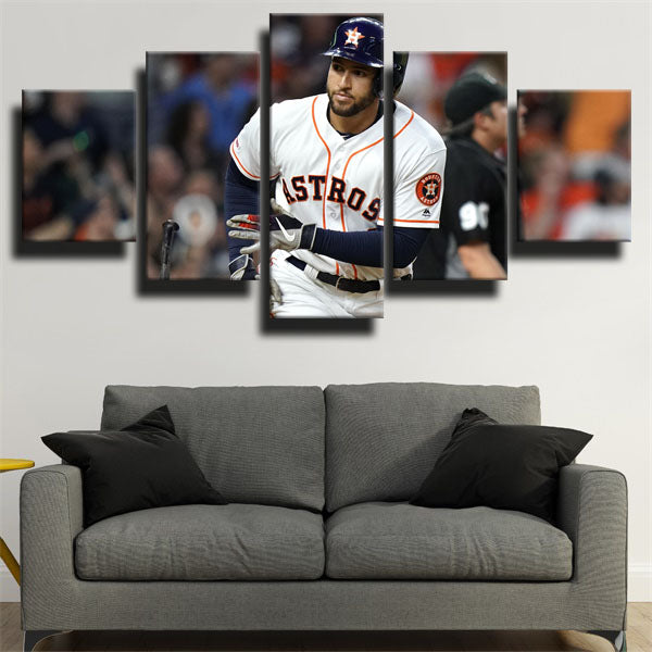 Houston Astros Outfielder Outfielder George Springer Canvas Wall Art