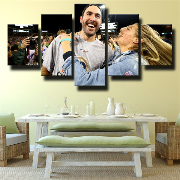Houston Astros Pitcher J V Justin Verlander Canvas Wall Art
