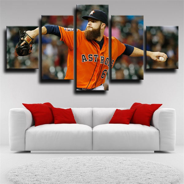 Houston Astros Pitcher Kid Keuchy Dallas Keuchel Canvas Wall Art