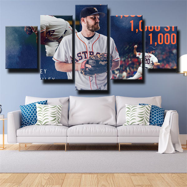 Houston Astros Pitcher Miles Wade Miley Canvas Wall Art