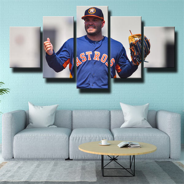 Houston Astros Second Baseman Gigante Jose Altuve Canvas Wall Art