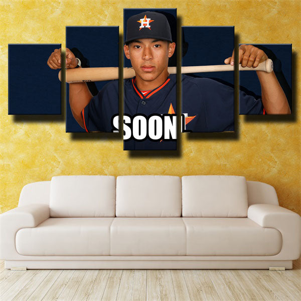 Houston Astros Shortstop The Captain Carlos Correa Canvas Wall Art