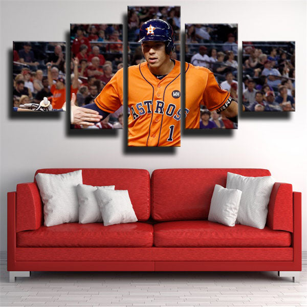 Houston Astros Shortstop The Captain Carlos Correa Canvas Wall Art