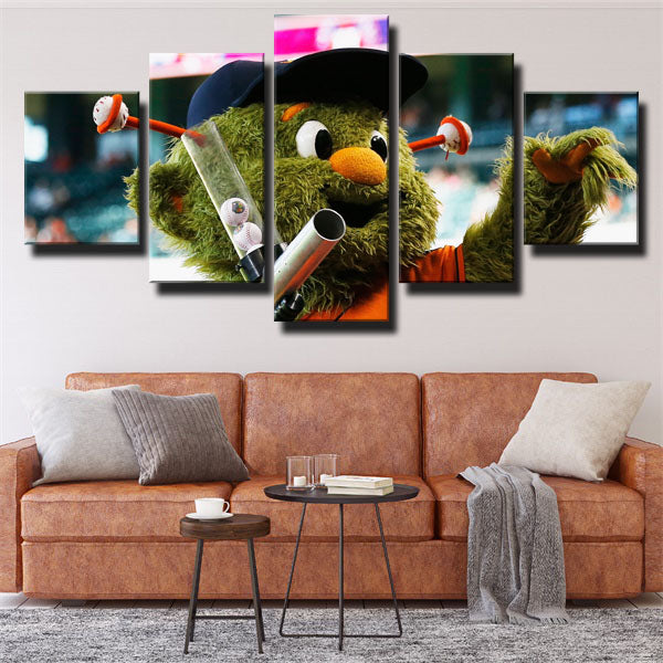 Houston Astros The Orbit Emblem Canvas Wall Art