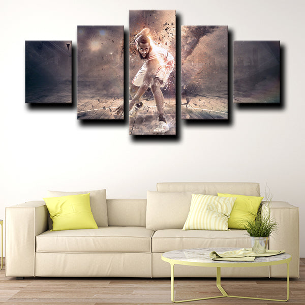 Houston Rockets Full Back Big Beard James Harden Canvas Wall Art