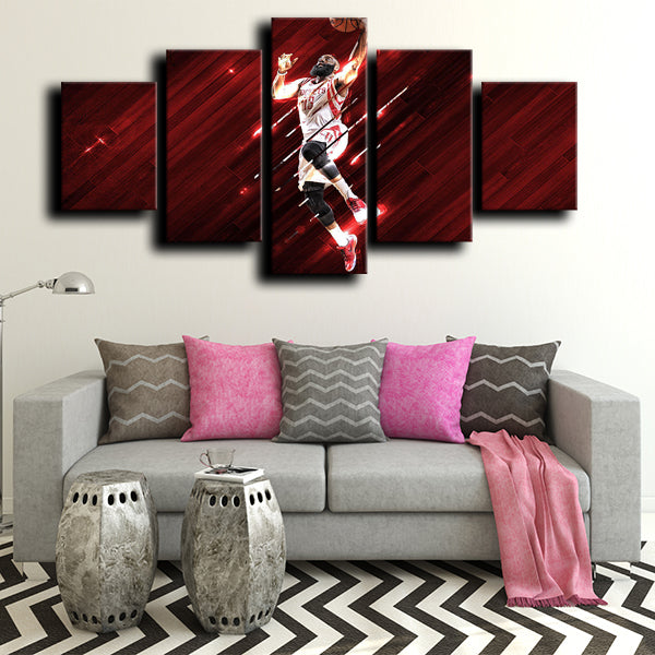 Houston Rockets Guard Big Beard James Harden Canvas Wall Art