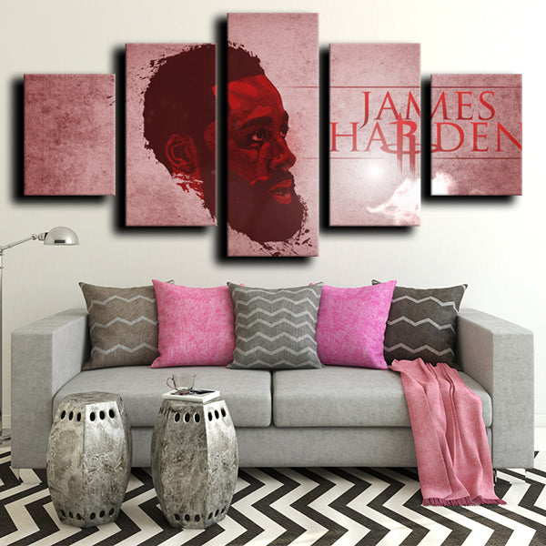 Houston Rockets Mvp James Harden Canvas Wall Art