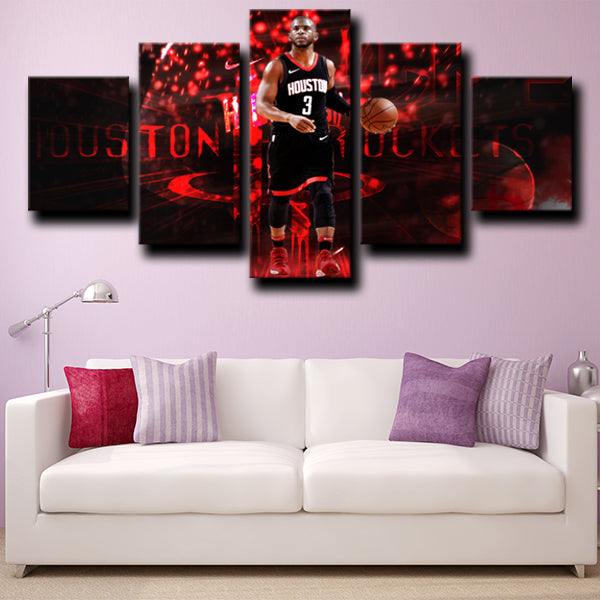 Houston Rockets Point Guard Cp3 Chris Paul Canvas Wall Art