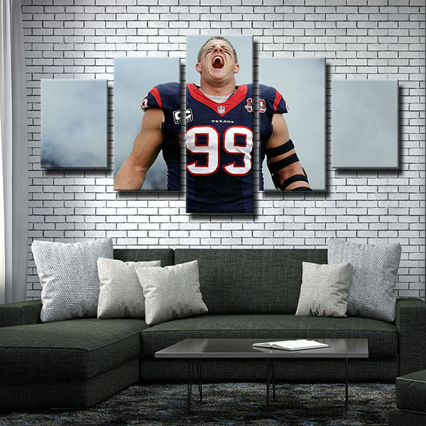 Houston Texans Defensive End The Milk Man J. J. Watt Canvas Wall Art