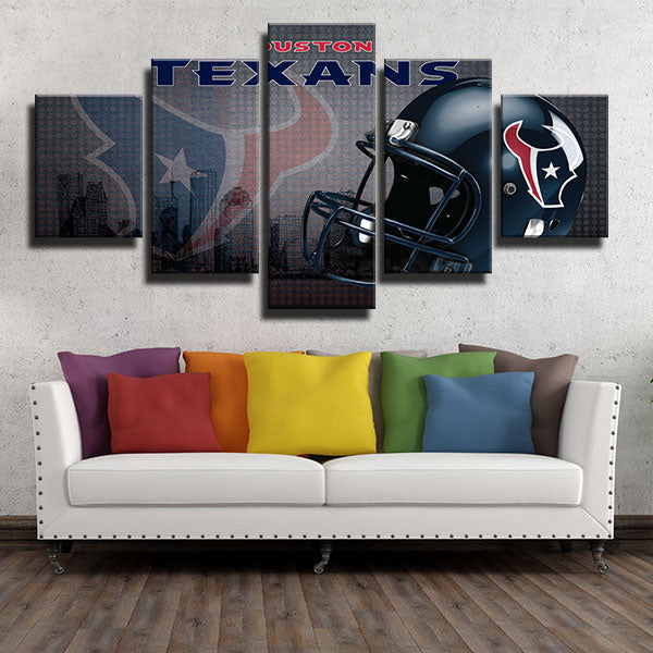 Houston Texans Helmet Emblem Canvas Wall Art