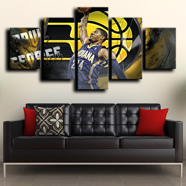 Indiana Pacers Forward Pg-13 Paul George Canvas Wall Art