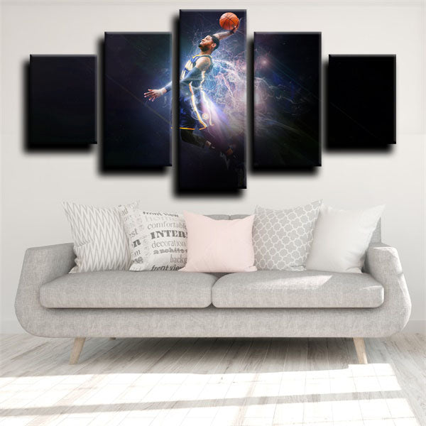 Indiana Pacers Guard Pg-13 George Black Canvas Wall Art