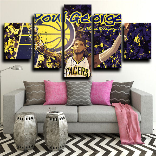 Indiana Pacers Guard Young Trece Paul George Canvas Wall Art