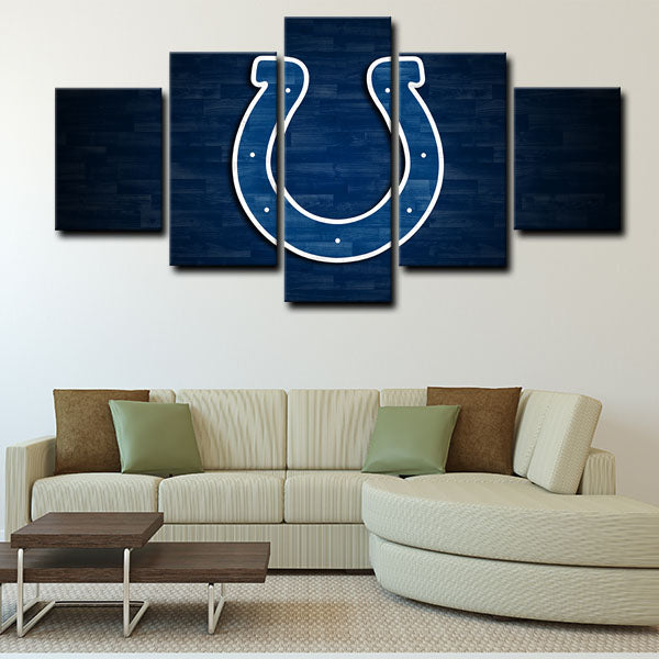 Indianapolis Colts Emblem Canvas Wall Art